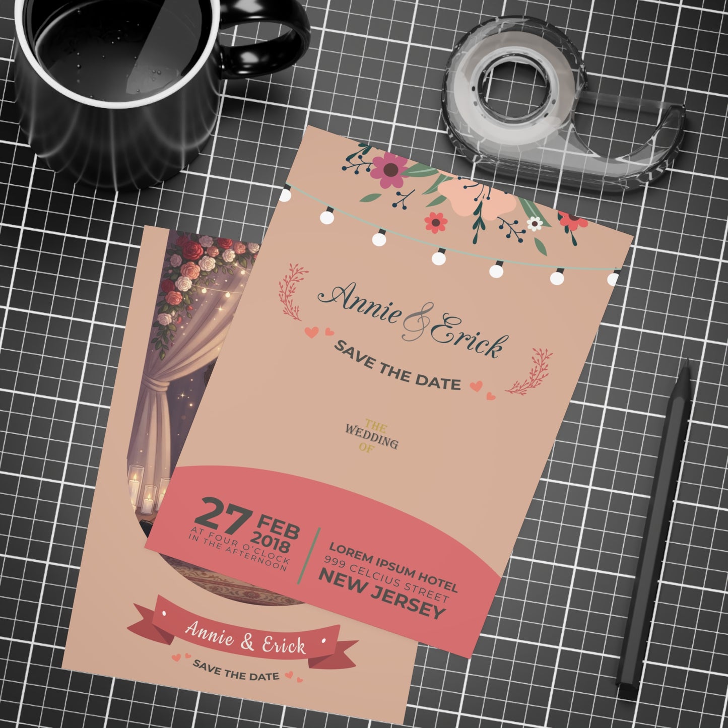 Personalized wedding invitation, marriage proposal