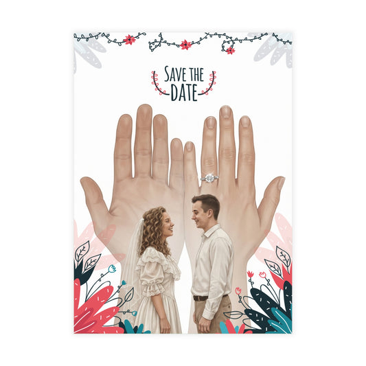Personalized wedding invitation, wedding ring