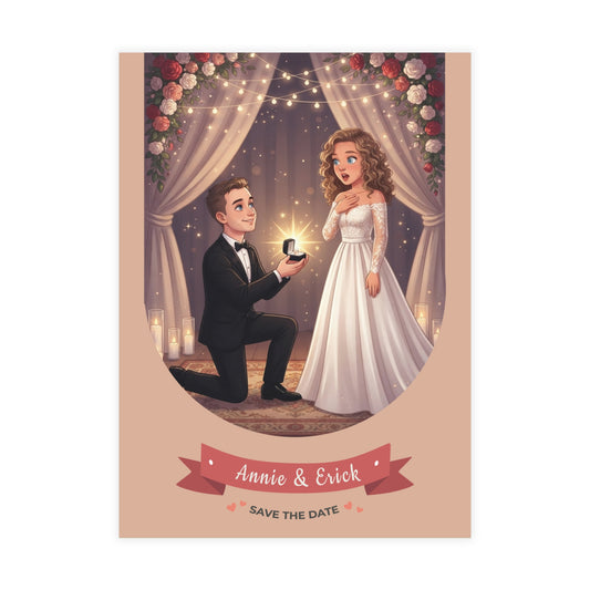 Personalized wedding invitation, marriage proposal