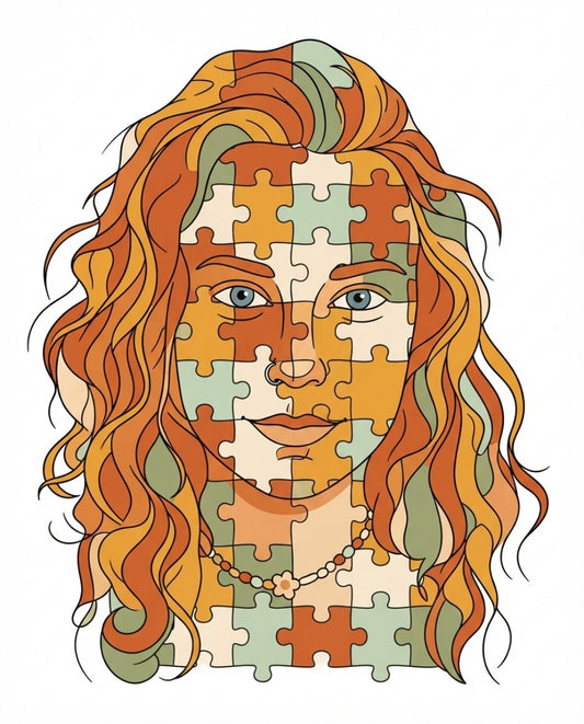 Creating a human portrait from a puzzle
