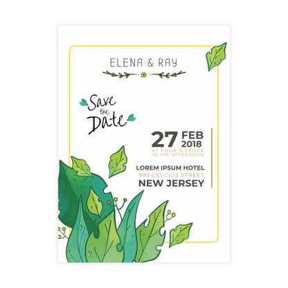 Personalized wedding invitation, summer wedding