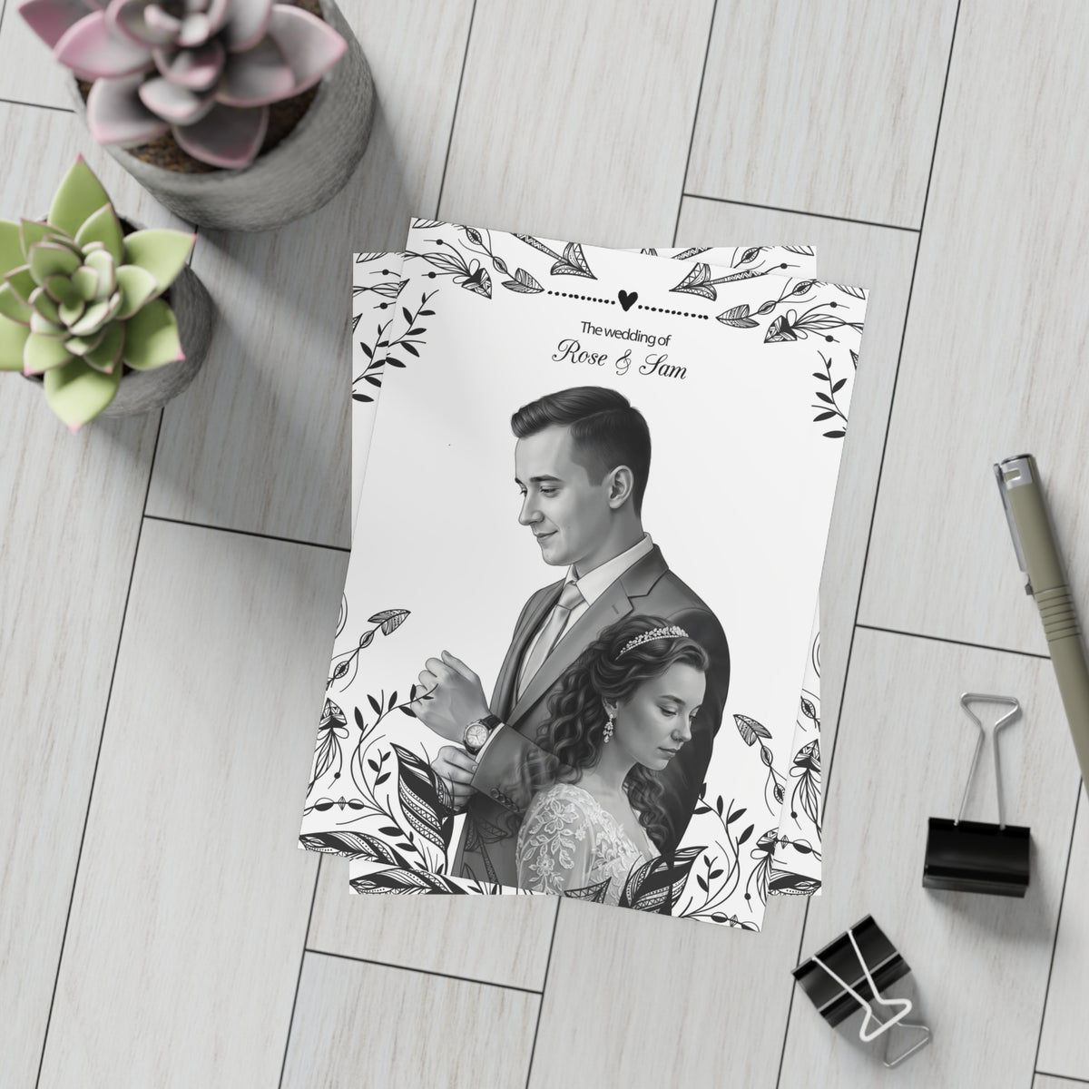Personalized wedding invitation, with my beloved wife