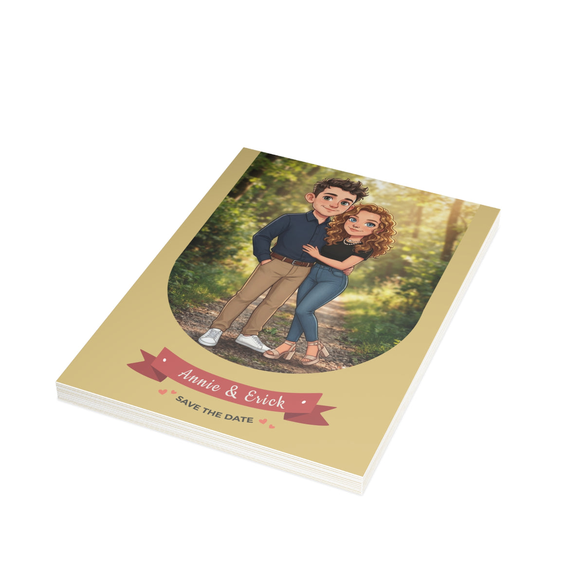 Personalized wedding invitations for a bride and groom who do extreme sports