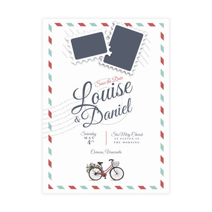 Personalized wedding invitation, I love you from the bottom of my heart
