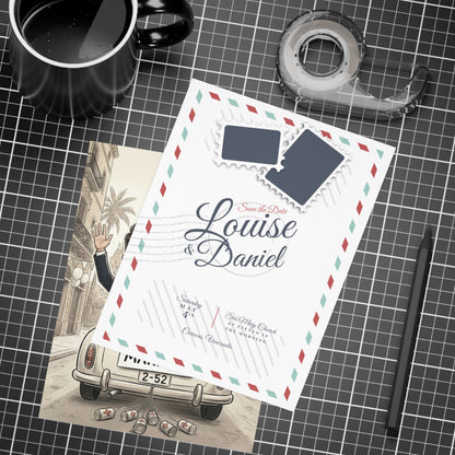 Personalized wedding invitation, Just Married Barcelona