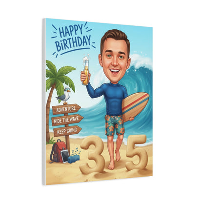 Surfer's birthday, Matte Canvas
