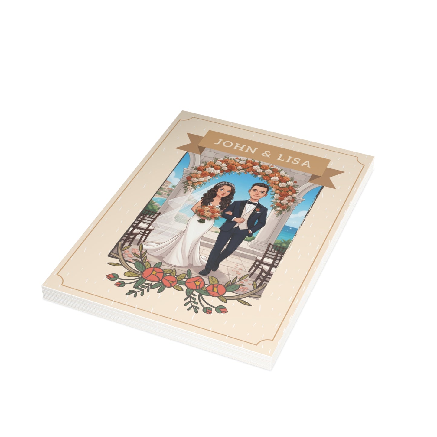 Personalized wedding invitation, marriage ceremony