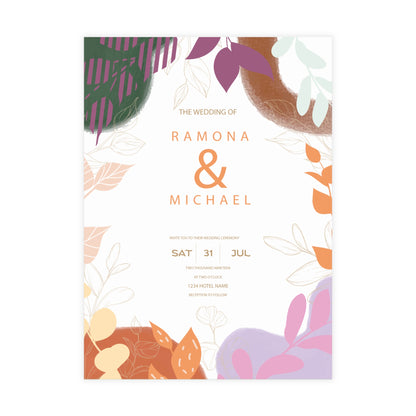 Personalized wedding invitation, bride and groom photobooth