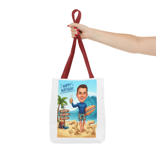 Surfer's birthday personalized Tote Bag (AOP)
