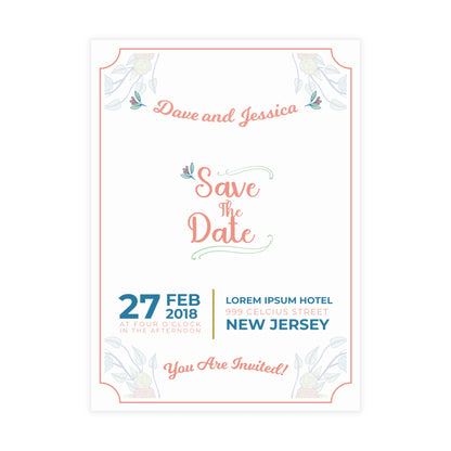 Personalized wedding invitation, for two lovers