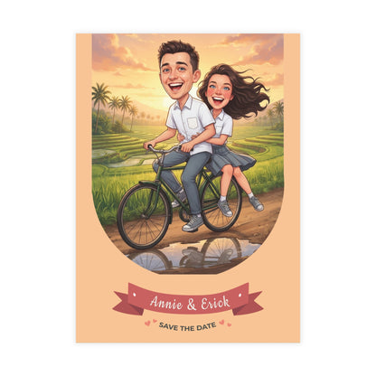Personalized wedding invitation, high school sweethearts are getting married