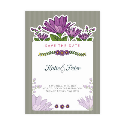 Personalized wedding invitation, henna ceremony, bride and groom