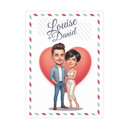 Personalized wedding invitation, I love you from the bottom of my heart