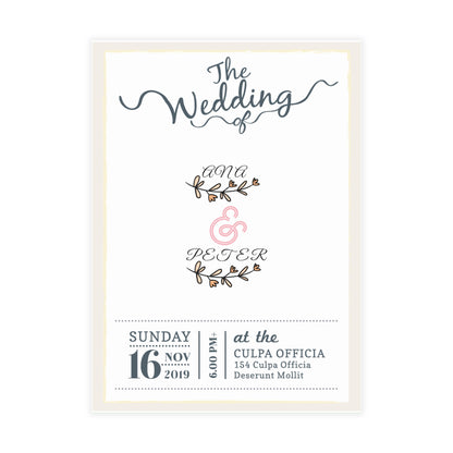 Create a cartoon wedding invitation