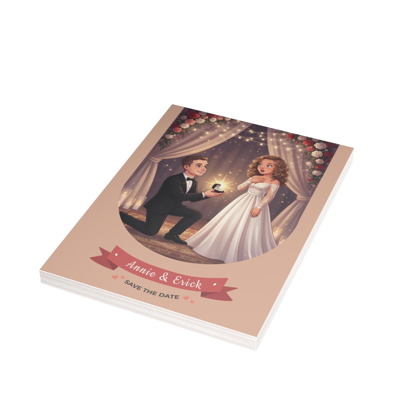 Personalized wedding invitation, marriage proposal