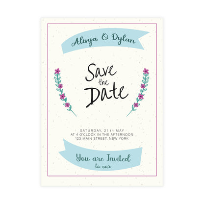 Personalized wedding invitation, fairytale character bride and groom
