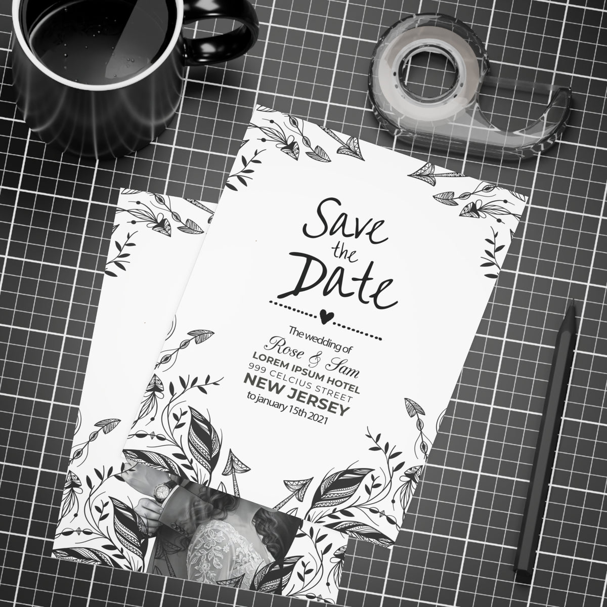 Personalized wedding invitation, with my beloved wife