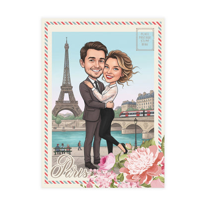 Personalized wedding invitation, Valentines Day in Paris