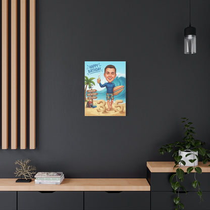 Surfer's birthday, Matte Canvas