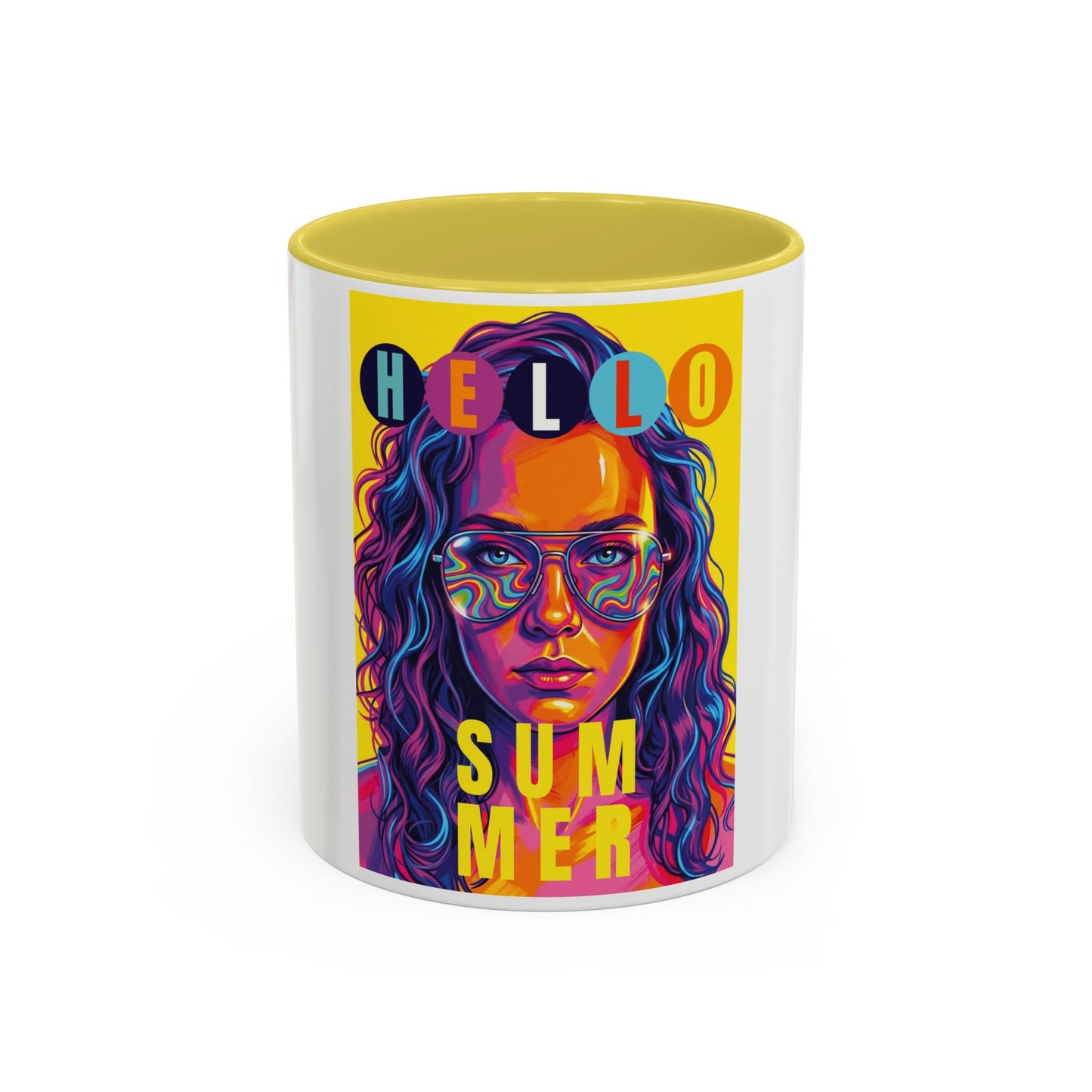 Neo-pop art style personalized Colorful Mugs (11oz, 15oz)