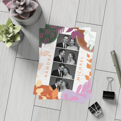 Personalized wedding invitation, bride and groom photobooth