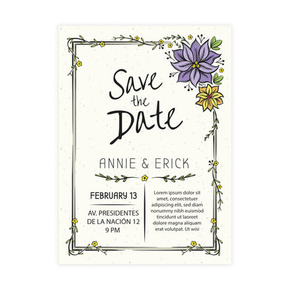 Personalized wedding invitation, dear bride and groom