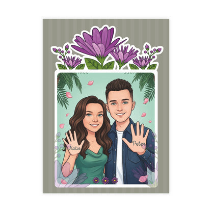 Personalized wedding invitation, henna ceremony, bride and groom