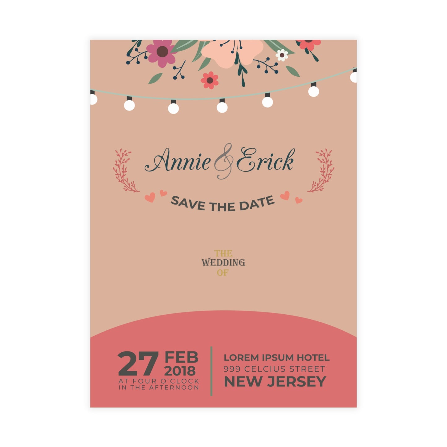 Personalized wedding invitation, marriage proposal