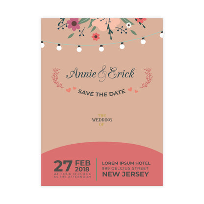 Personalized wedding invitation, marriage proposal