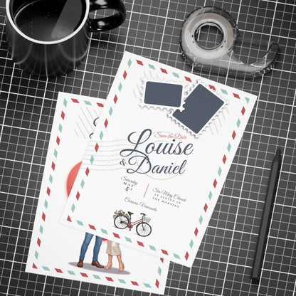 Personalized wedding invitation, I love you from the bottom of my heart