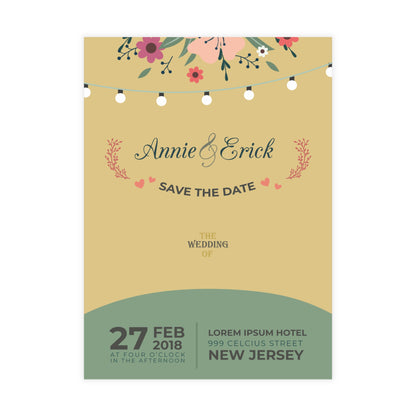 Personalized wedding invitations for a bride and groom who do extreme sports