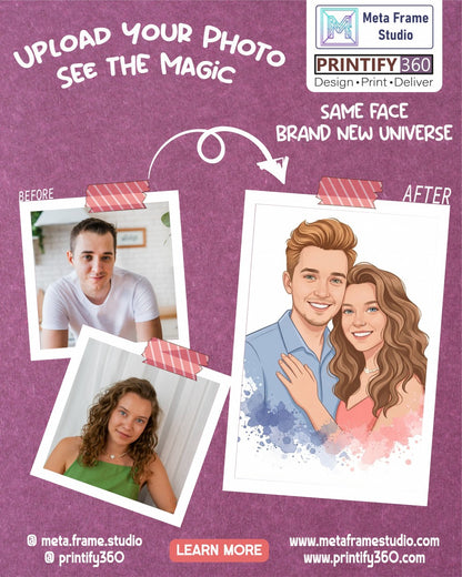 Create a personalized wedding invitation with watercolor effect