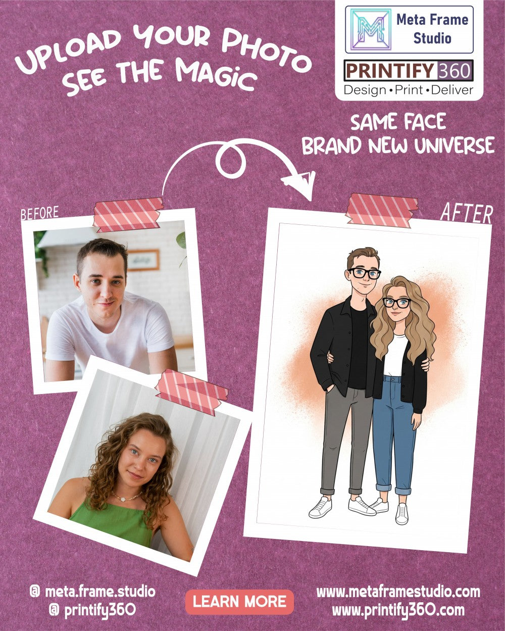 Personalized wedding invitation for two lovers who met at university