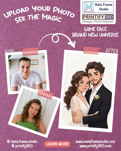 Personalized wedding invitation, dear bride and groom