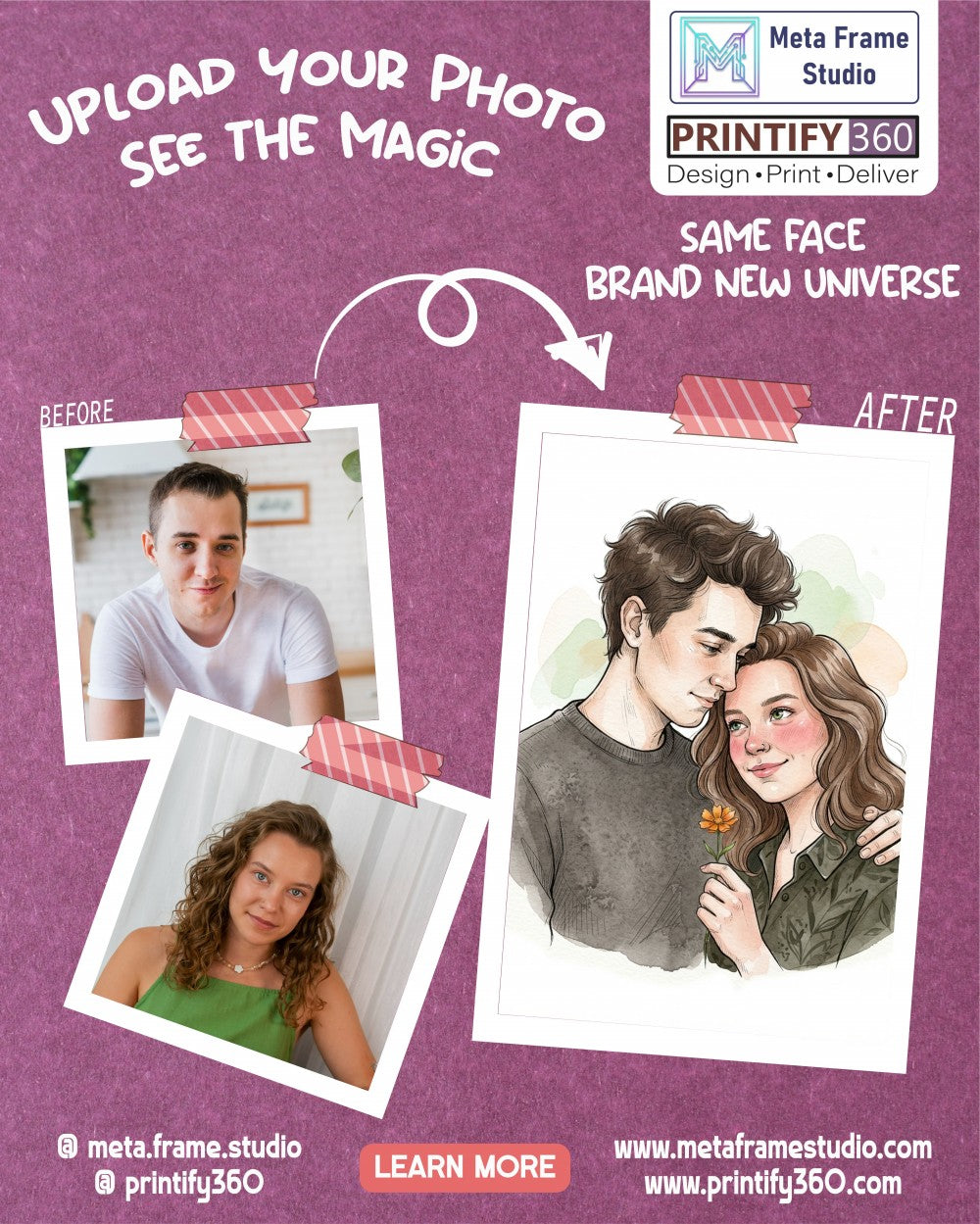 Personalized wedding invitation, for two lovers