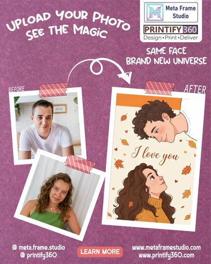 Personalized wedding invitation, I love you
