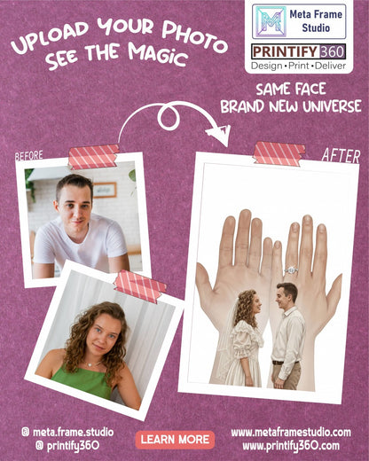 Personalized wedding invitation, wedding ring