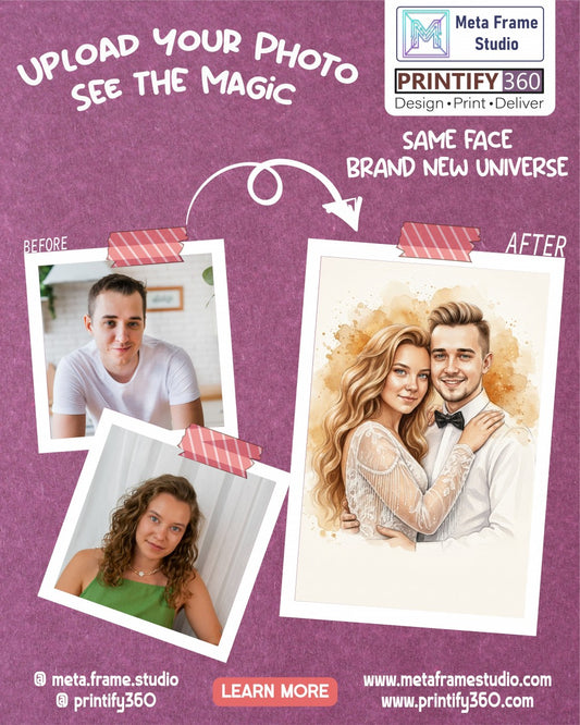 Personalized wedding invitation, corners design for bride and groom