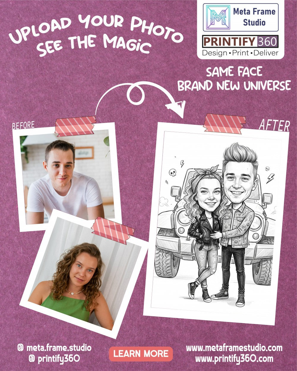 Personalized wedding invitations for a bride and groom who do extreme sports