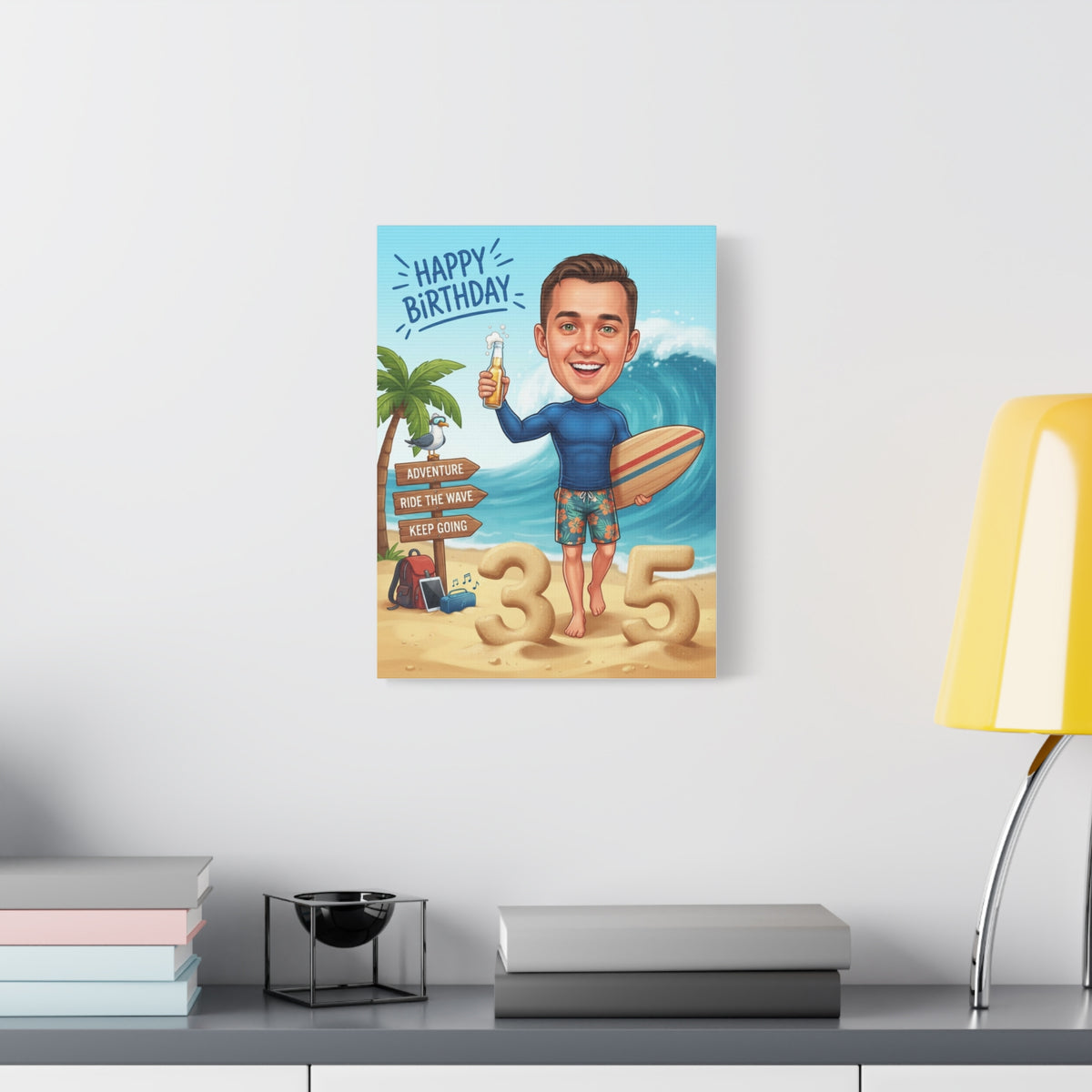 Surfer's birthday, Matte Canvas
