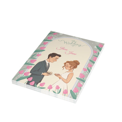 Create a personalized wedding invitation, bride and groom presentation