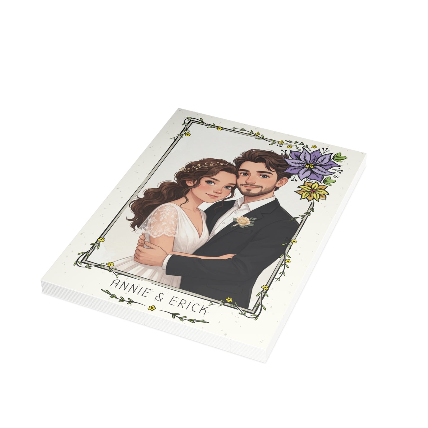 Personalized wedding invitation, dear bride and groom