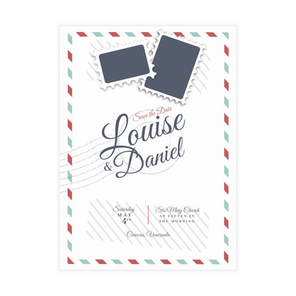 Personalized wedding invitation, Just Married Village
