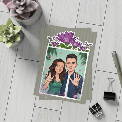 Personalized wedding invitation, henna ceremony, bride and groom