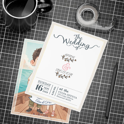 Create a cartoon wedding invitation