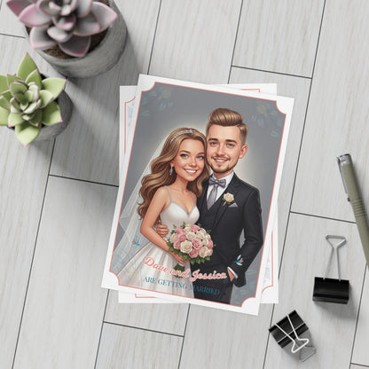 Personalized wedding invitations, wedding dresses_and grooms suits