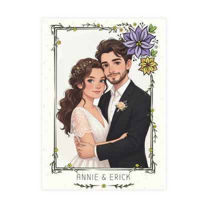 Personalized wedding invitation, dear bride and groom