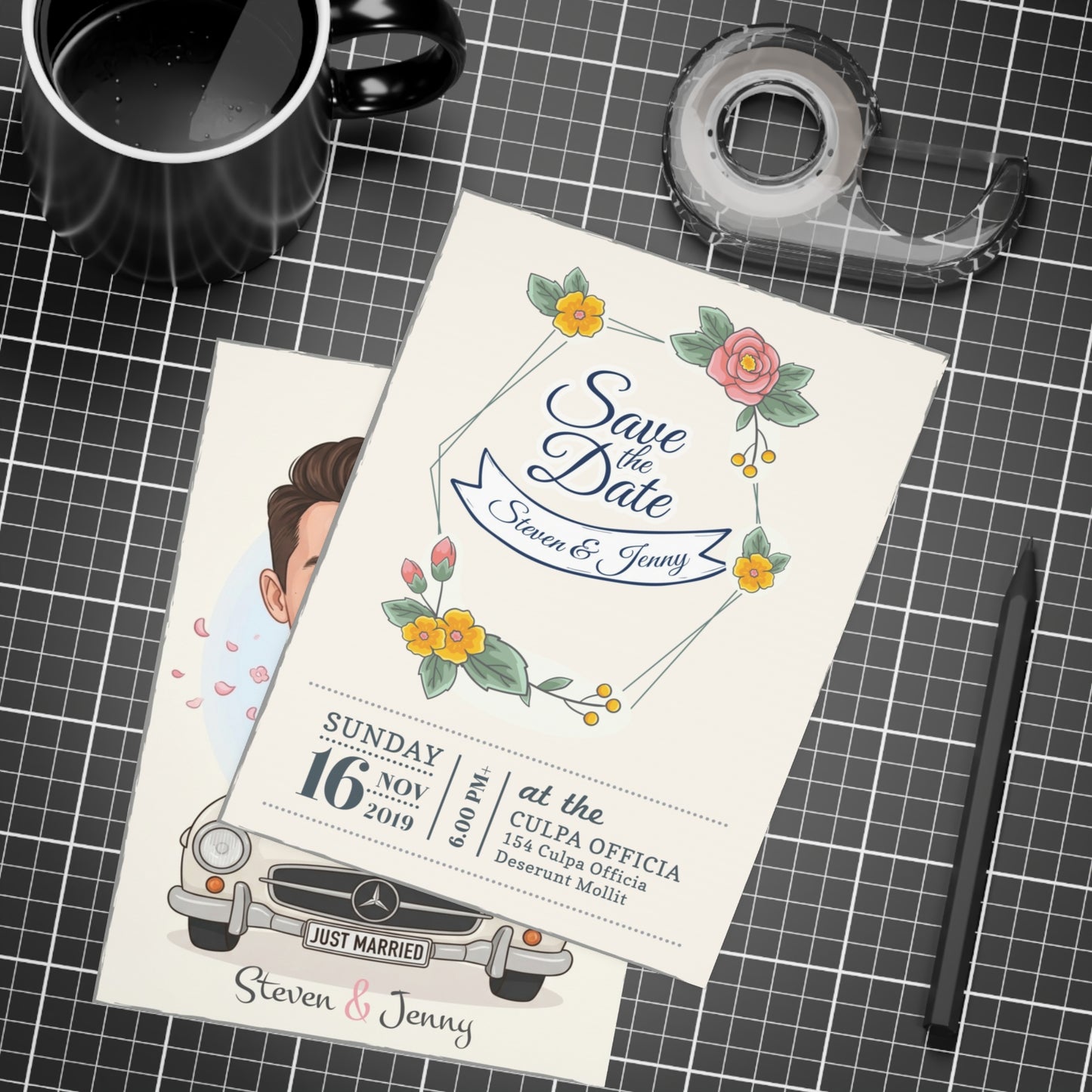 Copy of Create a cartoon wedding invitation