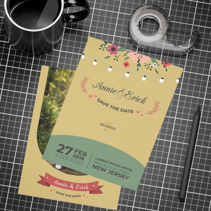 Personalized wedding invitations for a bride and groom who do extreme sports