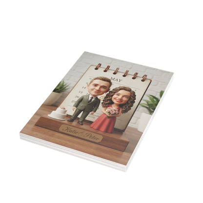 Personalized wedding invitation, 3D Bride and Groom